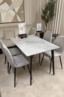 طاولة طعام سيراميك 4 كراسي