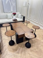 طقم طاولات خشب قشرة الجوز