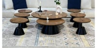 طقم طاولات ضيافة ارضي 8 قطع