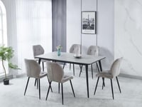 طاولة طعام سيراميك 5 كراسي