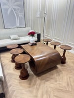 طقم طاولات خشب قشرة الجوز