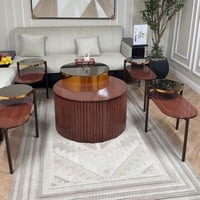 طقم طاولات بني