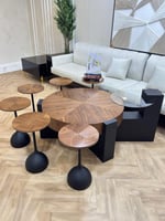 طقم طاولات خشب قشرة الجوز