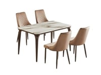 طاولة طعام رخام 4 كراسي