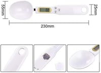 ميزان ملعقة إلكترونية للمطبخ - لون أبيض