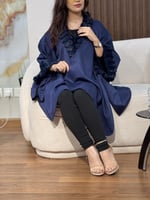 شال نسائي شتوي قصة فراشة لون كحلي