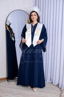 روب تخرج كحلي ووشاح اوف لايت