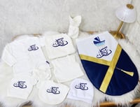 طقم مواليد مطرز حسب الطلب