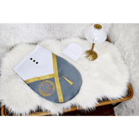 مدس مواليد أنيق وطاقية باسم المولود