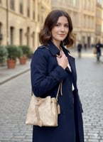 شنطة نسائية بوشيت بتصميم سحب ونقشة ناعمة