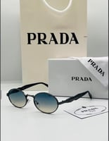 نظارة شمسية اطار اسود عدسات شفاف بيضاوي