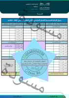 بنين جدول الإذاعة الفصل الثاني ١٤٤٧ هـ لجميع المنا...