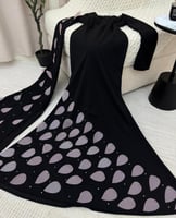 فستان كريب تطريز يدوي