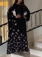 فستان كريب تطريز يدوي