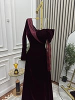 فستان سهره مخمل كوري