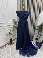 فستان سهره كحلي راقي