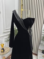 فستان سهره مخمل كوري