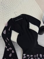 فستان كريب تطريز يدوي