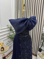 فستان سهره كحلي راقي