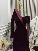 فستان سهره مخمل كوري