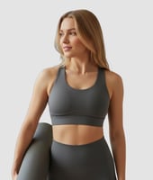 حمالة صدر دعم عالي - رمادي