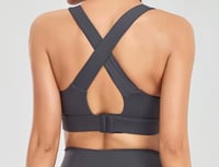 حمالة صدر دعم عالي - رمادي