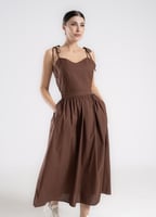 Flora Dress - Brown