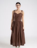 Flora Dress - Brown