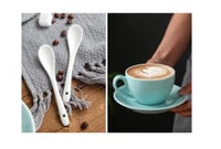 أكواب كابتشينو سيراميك ملونة