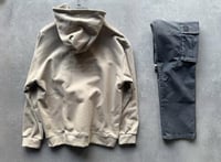 BEIGE HOODIE +GREY PANTS