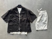 BLACK SHIRT AND WHITE SHORT