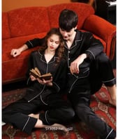 طقم بيجاما رجالي نسائي، بيجاما صيفية خفيفة، بدلة ن...