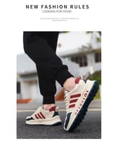 حذاء رياضي رجالي بجزء علوي مصنوع من الجلد عالي الج...