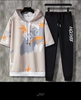 بدلة رياضية طقم جديد ملابس رجالي الموضة الكورية ال...