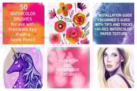 فرش بروكرييت | 50 فرشاة ألوان مائية