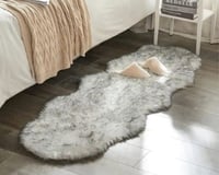 قطعة فرو - ابيض*رمادي