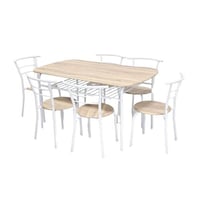 طاولة طعام 6 كرسي DI-215-1+6-4 WHIT