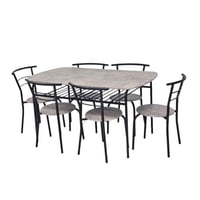 طاولة طعام 6 كرسي DI-215-1+6-2 BLACK