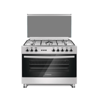 فرن غاز ستار واي 90*60 سم 5 عين ستيل ثقيل مع مروحت...