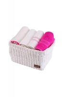 طقم مناشف يد مع سلة Lovage لون أبيض