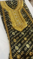 مخور شيفون ملكي تطريز كامل القطعه والاكمام يتميز ل...