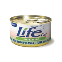 لايف كات معلبات التونة مع سمك ألاسكا بولوكك طعام ر...