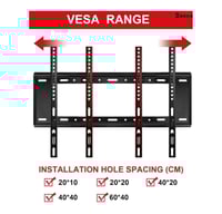 Wall Mount TV Stand, Fixed TV Bracket for Most 40-...