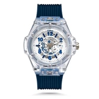 ساعة كاتيرا للرجال بسوار مطاطي وعلبة بلاستيكية شفا...