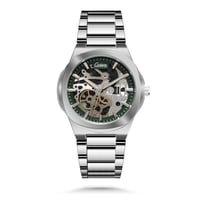 ساعة كاتيرا للرجال بمينا مفتوح وعلبة من الفولاذ