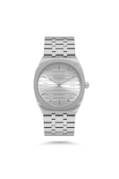 ساعة من كاتيرا رجالية من الستيل بميناء ابيض