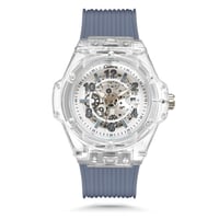 ساعة كاتيرا للرجال بسوار مطاطي وعلبة بلاستيكية شفا...