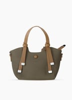 شنطة جلد مطفي مجعد ناعم نسائي بقاعدة مسمار من ستيف...