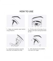 أداة تجعيد للرموش الطبيعية والمستعارة فضي من او تو...