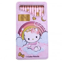 هيلوكيتي- علبة الوان خشبية 12 لون